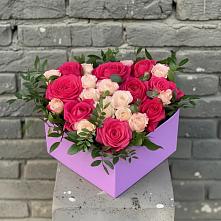 Цветочная композиция из Розы в коробке в Барда
