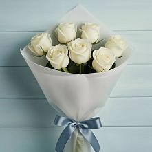 Букет 7 Белых роз Эдлесс Лав в Барда