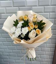 Букет цветов из:  Розы и Хризантемы в Барда