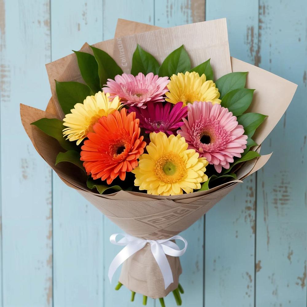 Букет цветов из: Герберы в Барда