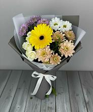 Букет цветов из:  Розы, Герберы и Хризантемы в Барда