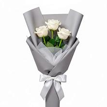 Букет 3 белые розы #REPLACE_PRED# Барда