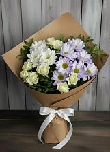 Букет цветов из:  Хризантемы и Розы в Барда