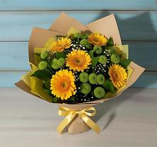 Букет цветов из:  Герберы и Хризантемы #REPLACE_PRED# Барда