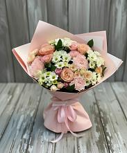 Букет цветов из:  Гвоздики, Розы и Хризантемы в Барда