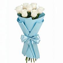 Букет 7 белых роз Проуд в Барда