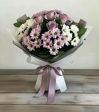 Букет цветов из:  Хризантемы и Розы #REPLACE_PRED# Барда