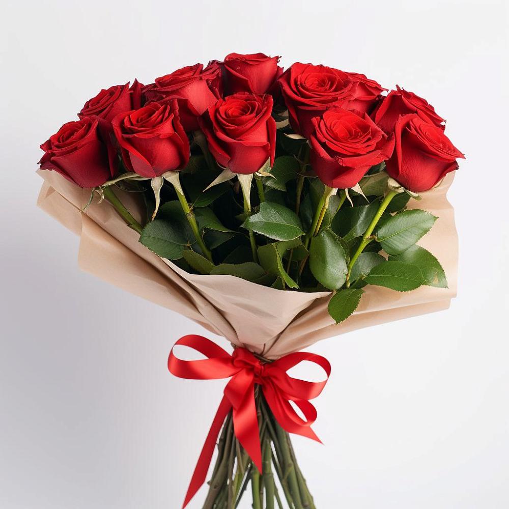 Букет 11 Красных роз Эдлесс Лав в Барда